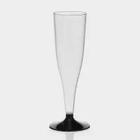 Бокал одноразовый для шампанского &laquo;Флютэ&raquo;, 100 мл, пластик, МИКС