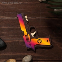 Сувенир деревянный &laquo;Резинкострел, красная звезда&raquo; + 4 резинки