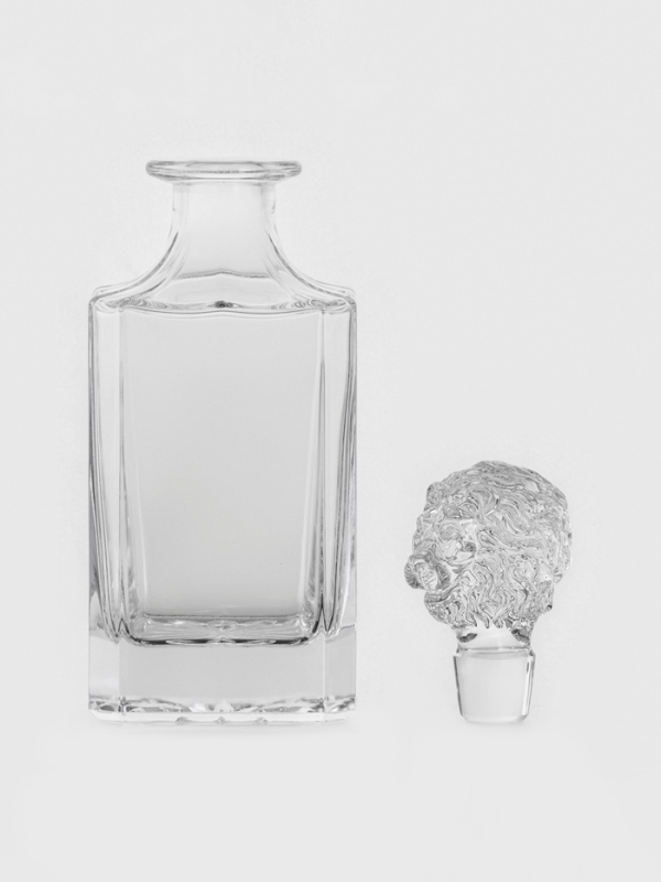 Штоф "Альфа", голова льва, 750 мл, 9,1х9,1х25 см