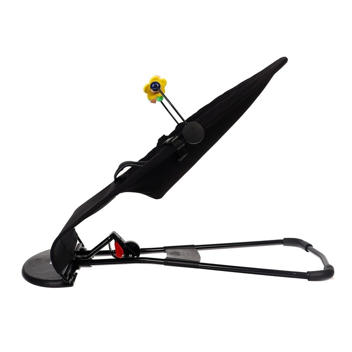 Шезлонг детский, кресло - качалка с игрушками для новорождённых &laquo;Крошка Я&raquo;, цвет чёрный