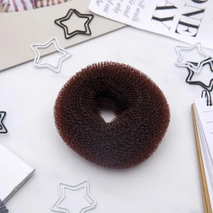 Валик - резинка для создания пучка, 7&times;4 см, коричневый