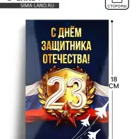 Открытка &laquo;С 23 Февраля!&raquo;, 12&times;18 см