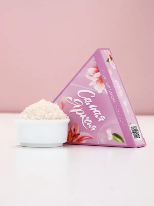 Чистое счастье Женский набор соли в коробке торте, роза, 150 гр