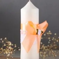 Свечи свадебные "Пышный" набор 3 шт (16 см + 2 шт по 18 см), абрикосовый