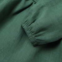 Платье с воротничком Крошка Я Linen, 86-92, зеленый