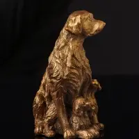 Фигура "Лабрадор с щенками", 10х7 см, бронза