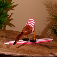 Сувенир "Утка на сёрфе" дерево 40 см