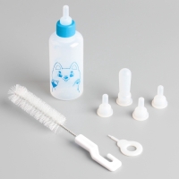Набор для вскармливания &laquo;Пушистое счастье&raquo; для щенят, 60 мл, с 4 сосками и ёршиком