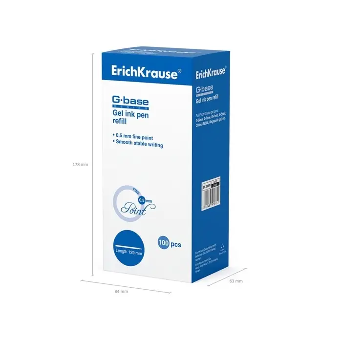 Стержень гелевый ErichKrause Standard, 0.5 мм, длина 1299 мм, для ручек R-301 Gel Matic и других, чернила чёрные