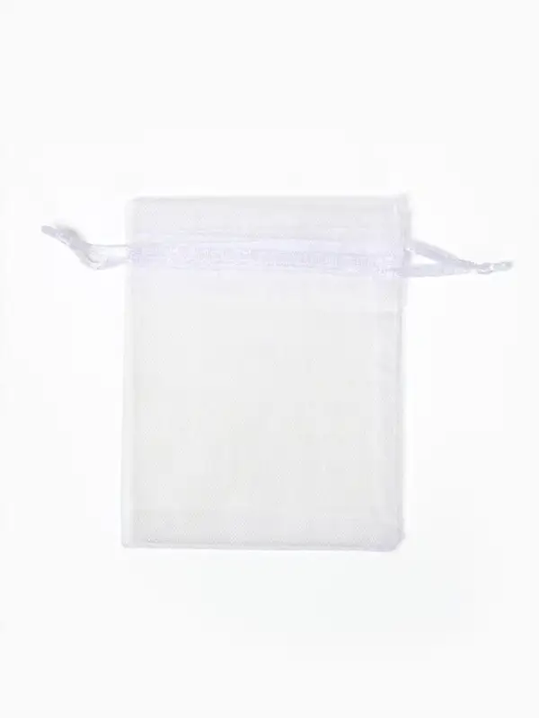 Мешочек подарочный набор 20 шт, 7*9см, органза, цвет белый
