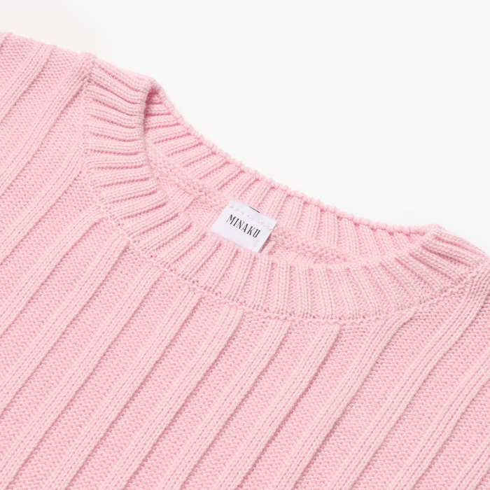 Джемпер вязаный женский MINAKU:Knitwear collection цвет розовый, р-р 50-52
