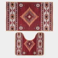 Набор ковриков для ванной и туалета Доляна &laquo;Мира&raquo;, 2 шт, 50&times;80 см, 50&times;40 см