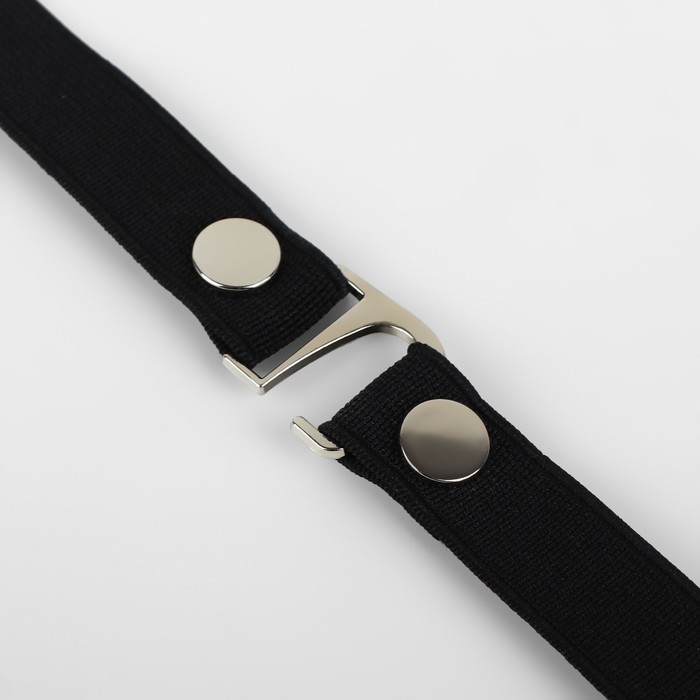 Ремешок для обуви, текстильный, 43 &plusmn; 0,5 см, 15 мм, 2 шт, цвет чёрный