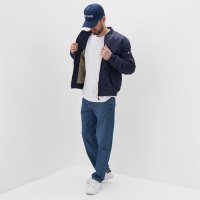 Бомбер мужской на молнии MIST, размер 46, синий Бомбер мужской на молнии MIST, размер 46, синий