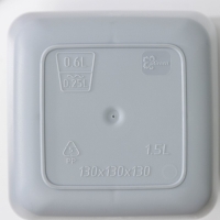 Кашпо с автополивом Munchen, 1,5 л (850 мл), 13&times;13 см, h=16,8 см, цвет серый