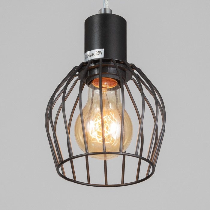 Светильник подвесной "Лофт" 1х25Вт Е27 Чёрный 12х116х11