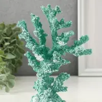 Сувенир полистоун "Коралл голубой" 14,5х5,5х17,5 см