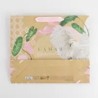 Пакет подарочный крафтовый, упаковка, &laquo;Самая красивая&raquo;, M 30 х 26 х 9 см