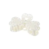 Краб для волос "Синтия" бантик, 9 см, белый