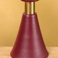 Подсвечник на 1 свечу текстурный "Баклажановый" 10,5х10,5х19,5 см