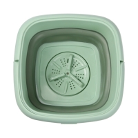 Портативная мини-стиральная машина LWM-04 с ведром 6 л, складная, зеленая