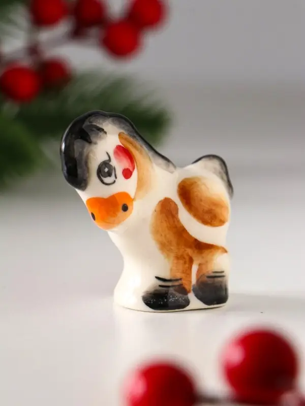 Сувенир Жеребенок Пупс Саша, 5х5 см, гжель, цвет