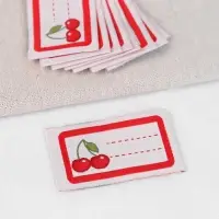 Нашивка &laquo;Вишенки&raquo;, 5.5&times;3.2 см, 10 шт., красная