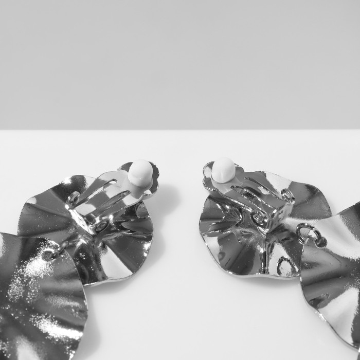 Клипсы висячие &laquo;Лёгкость&raquo; трио, цвет серебро