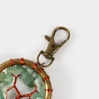 Брелок ловец снов "Великое древо" 19 см, цв. мятный