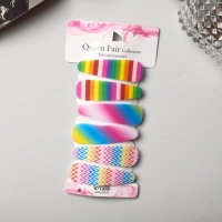 Невидимка для волос "Герти" (набор 6 шт) лето переливы, 5,5 см Невидимка для волос "Герти" (набор 6 шт) лето переливы, 5,5 см