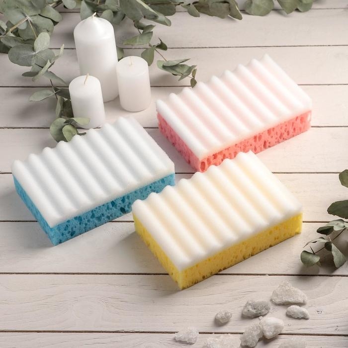 Губка для тела массажная &laquo;Совершенство&raquo;, 16,5&times;10,5&times;5 см, МИКС