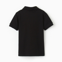 Футболка детская поло MINAKU: Basic line цвет черный, рост 98