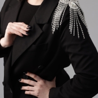 Брошь &laquo;Эполет&raquo; голливуд, цвет белый в серебре