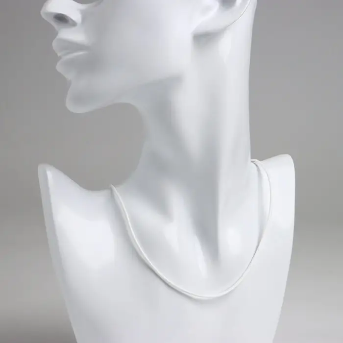 Шнурок нейлоновый d=1,5 мм, 43 см + удлинитель, цвет белый