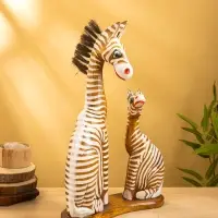 Сувенир &laquo;Зебры&raquo;, 33&times;11&times;53 см, дерево