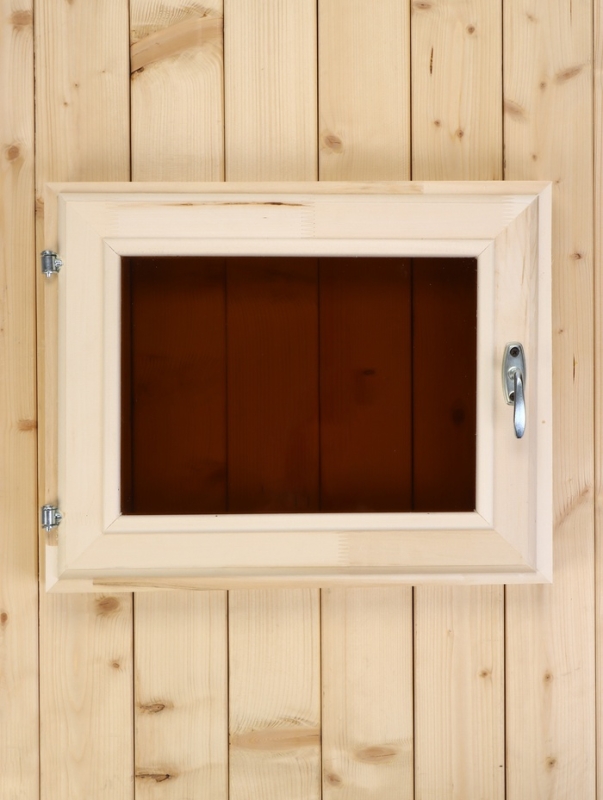 Окно, 40&times;50см, двойное стекло, тонированное, из липы