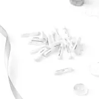 Основа для броши, 22 мм, 20 шт, цвет белый