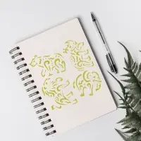 Трафарет пластик "Животные Африки. Мехенди" 13х13 см