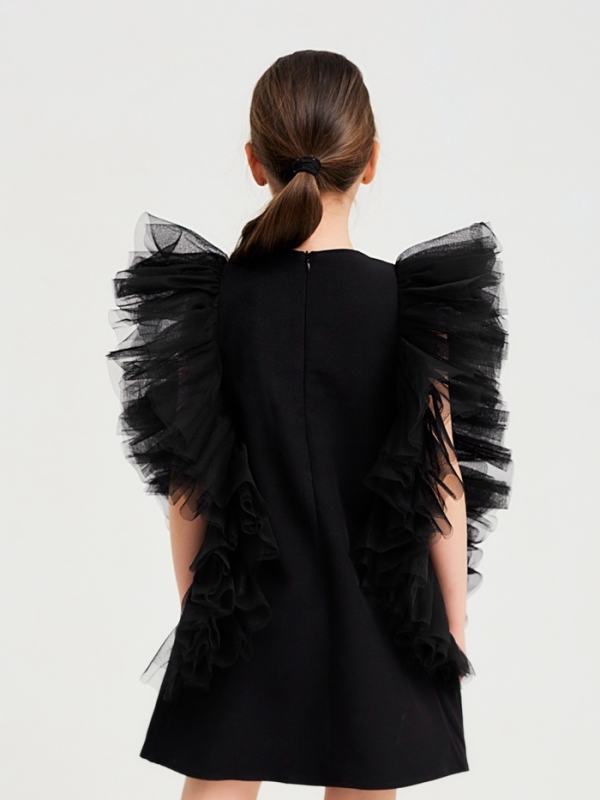 Платье нарядное детское MINAKU: PartyDress цвет чёрный, рост 110