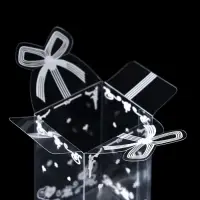 Складная прозрачная коробка из PVC, для упаковки подарков, 4.5&times;5&times;7.5 см