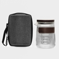 Набор чайный в сумочке "Иши", чайник, 3 пиалы