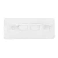 Полкодержатель с клейкой поверхностью ТУНДРА, 120&times;50&times;19 мм, двойной, прозрачный