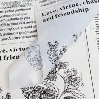 Плёнка матовая &laquo;Флористическая статья&raquo; белый, 57&times;57 см &plusmn;5% см