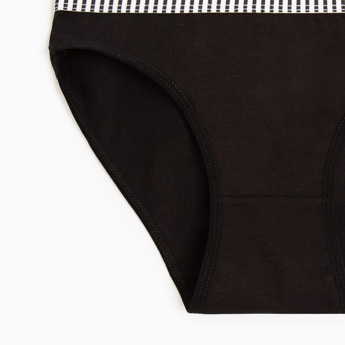 Трусы женские слипы, цвет черный, р-р 44-46