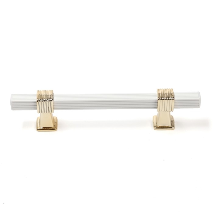 Ручка-скоба CAPPIO PK117, м/о 96 мм, цвет белый/золото