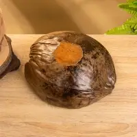 Чаша из кокоса, 22х24,5х9 см, коричнево-золотой