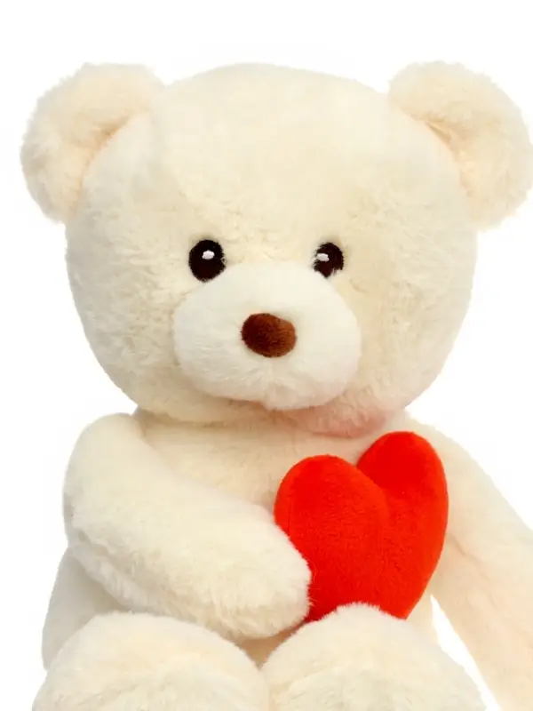 Мягкая игрушка "Медведь Люк", цвет молочный, с сердцем, 35см МЛюк/25/53