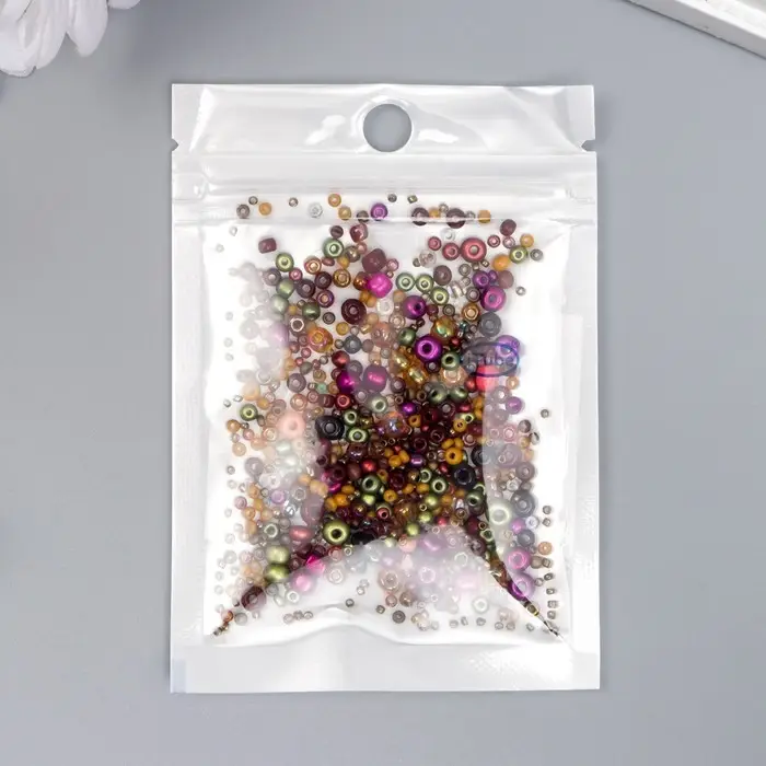 Бисер стекло 6/0 - 15/0 &laquo;Ассорти кофейное&raquo; d=1.5-4 мм, н-р 10 г