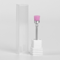 Щётка-браш для аппаратного маникюра, в пластиковой коробке, цвет розовый