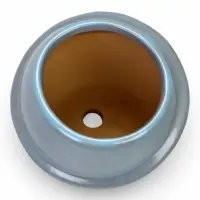 Декоративный горшок для цветов &laquo;Сатурн&raquo;, 6&times;8.8&times;8.5 см, керамический, голубое, Greengo